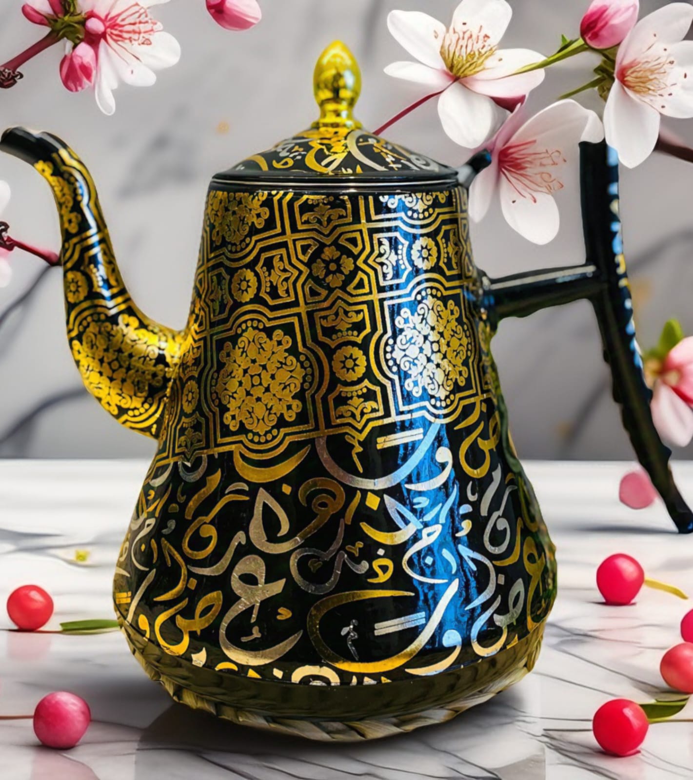 ابريق شاي ستيل مزخرف 1.5لتر